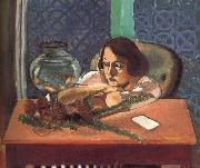 Henri Matisse Fish tank after a woman painting